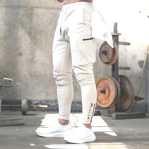 Parlazi Tapered Joggers Skinny Cargo Pants Men Slim Sweatpants Gym Workout L-3XL